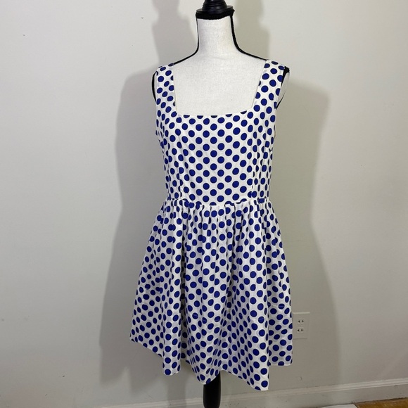 dELiA*s Blue and White Sleeveless A-Line Sundress - Picture 3 of 10